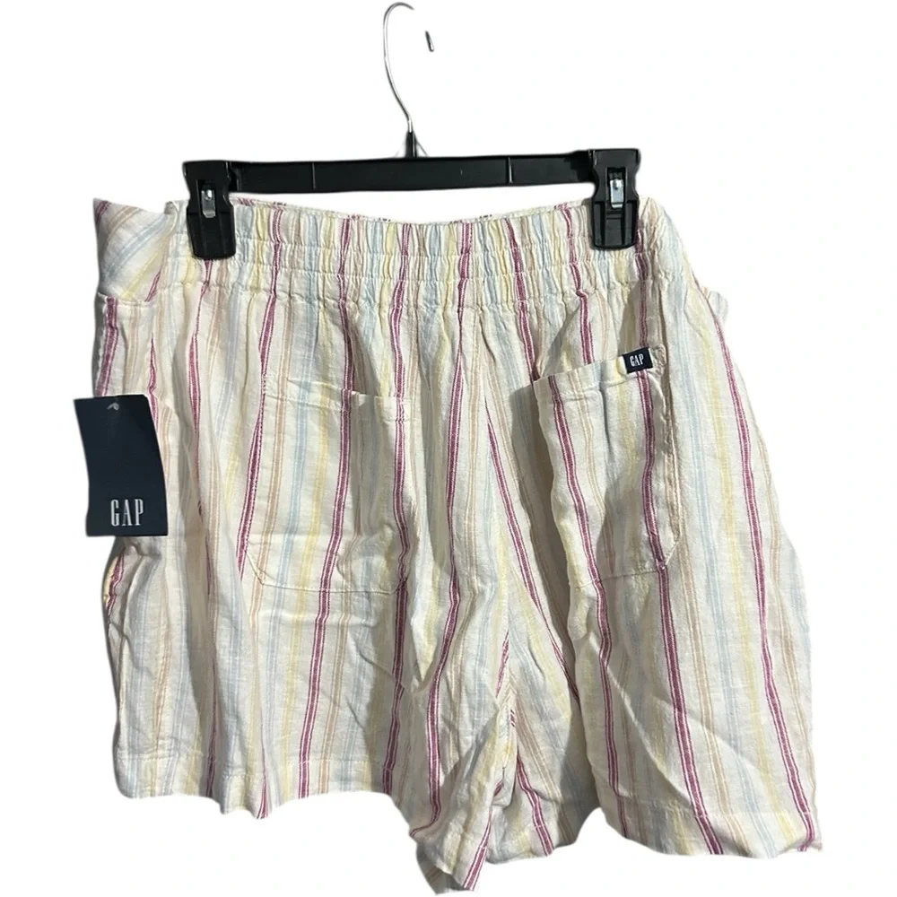 Gap Linen Shorts Dotted Sun Stripe Multicolor NWT Size XXL